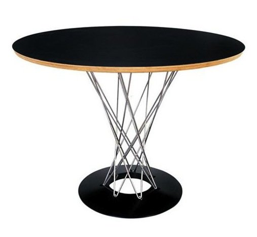 Стол Noguchi Cyclone Белый Черный Стол Noguchi Cyclone Белый Черный во Владивостоке | Loft Concept