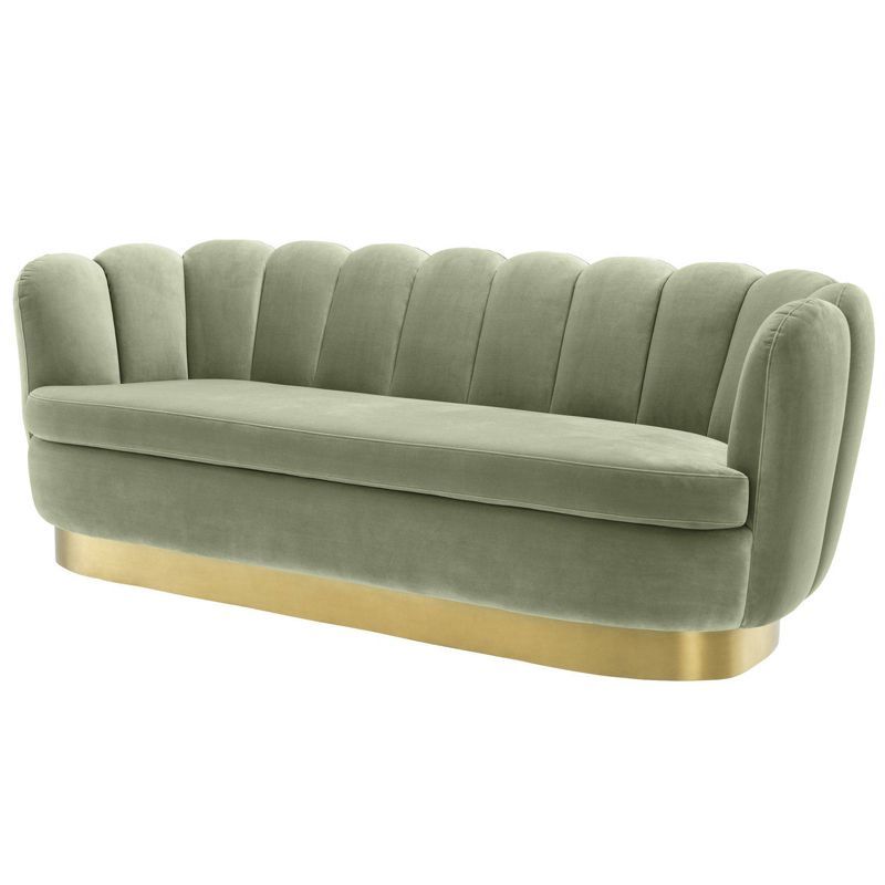 Диван Eichholtz Sofa Mirage pistache green Зеленый шалфей Латунь Диван Eichholtz Sofa Mirage pistache green Зеленый шалфей Латунь во Владивостоке | Loft Concept