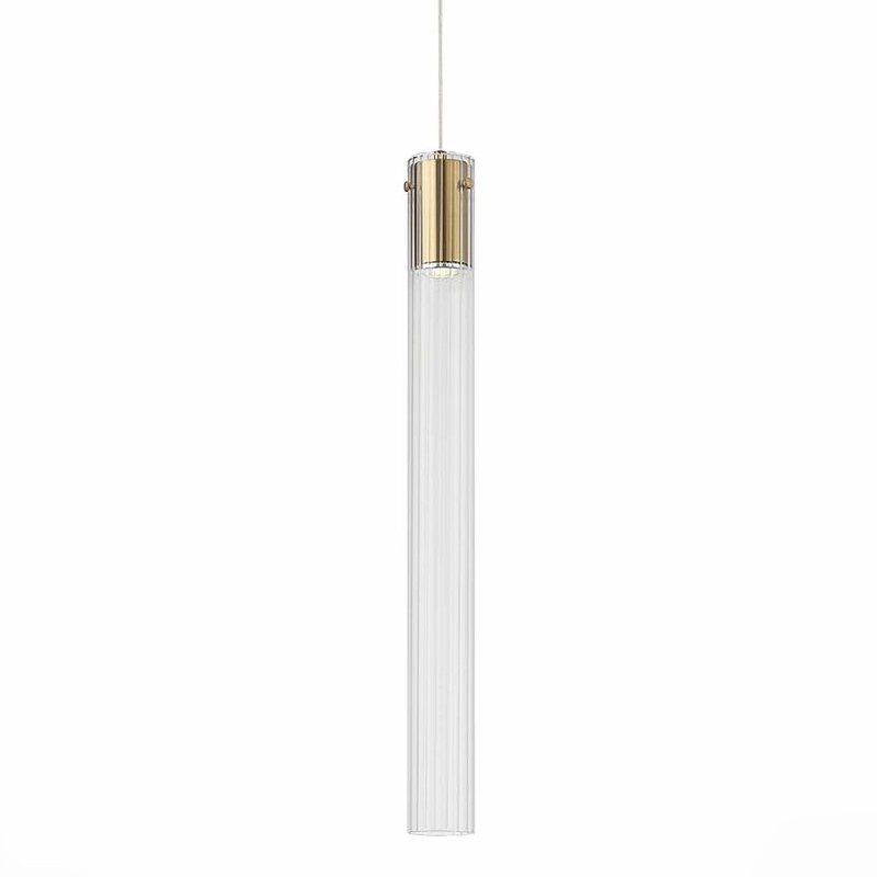 Подвесной светильник Jenae Glass Tube 65 Латунь Прозрачный Подвесной светильник Jenae Glass Tube 65 Латунь Прозрачный во Владивостоке | Loft Concept