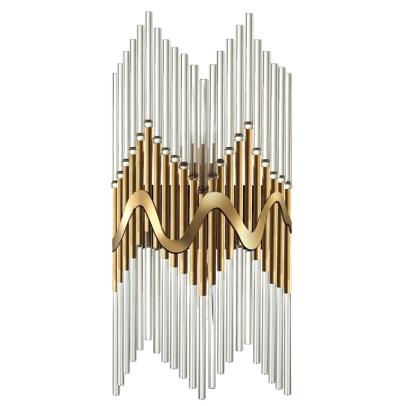 Бра Bronze Pipes стеклянное Бронза Прозрачный Бра Bronze Pipes стеклянное Бронза Прозрачный во Владивостоке | Loft Concept