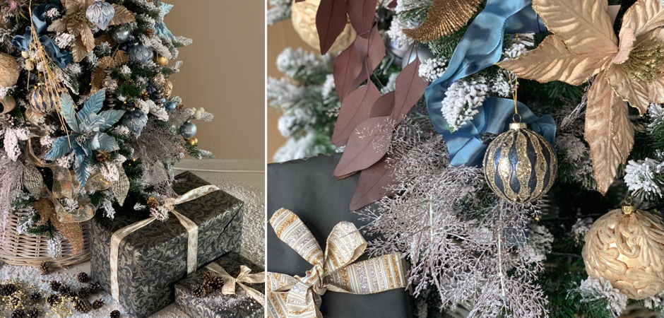 Дизайнерская Ель Голубой и Бежевый Декор Blue and Beige Decor Дизайнерская Ель Голубой и Бежевый Декор Blue and Beige Decor - Loft-Concept во Владивостоке