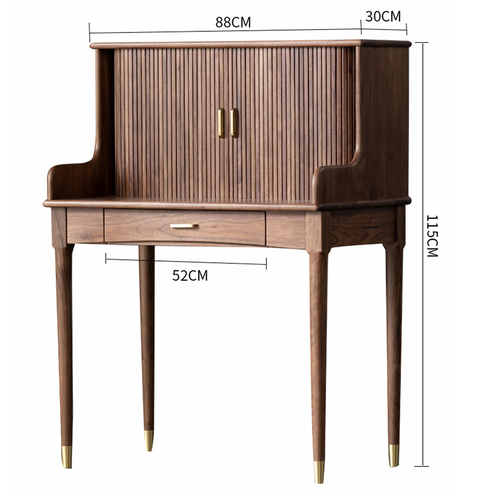 Туалетный стол деревянный с ящиком и зеркалом Moon Walnut Furniture Туалетный стол деревянный с ящиком и зеркалом Moon Walnut Furniture во Владивостоке
