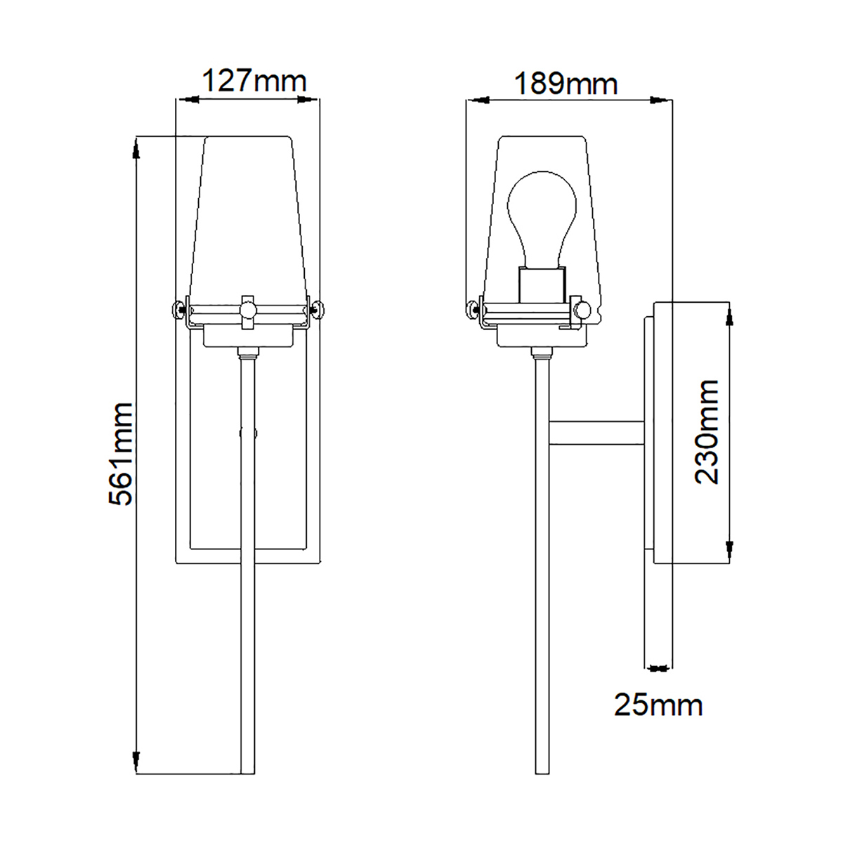 Бра с прозрачным стеклянным плафоном Kichler во Владивостоке