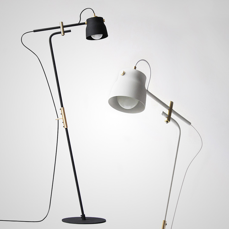Торшер RAM PLASENCIA FLOR Lamp Белый Черный Торшер RAM PLASENCIA FLOR Lamp Белый Черный во Владивостоке | Loft Concept