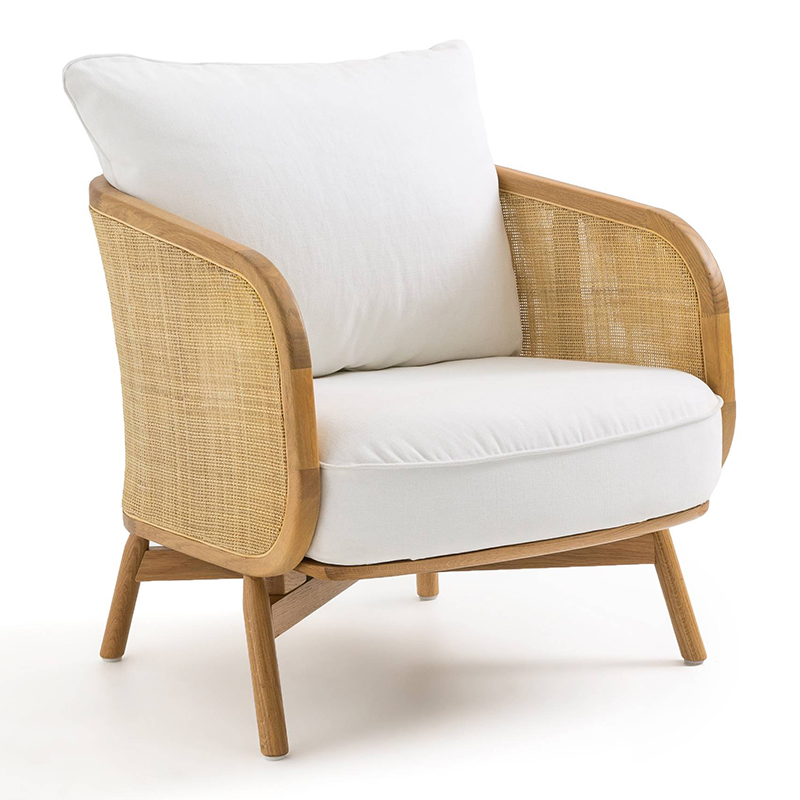 Кресло Uliva Wicker Chair Бежевый Белый во Владивостоке | Loft Concept 