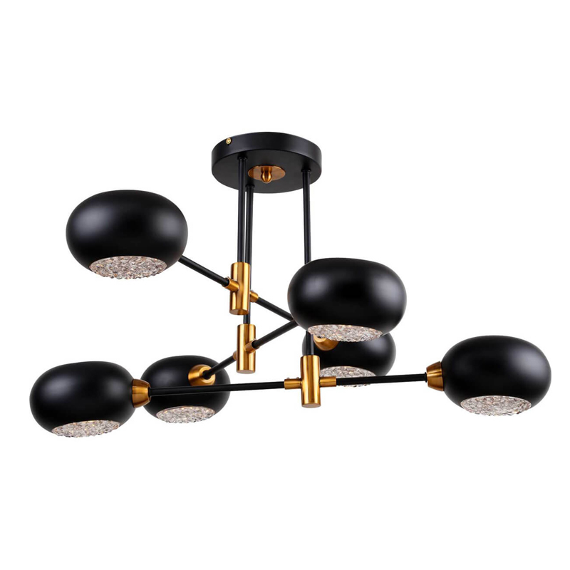 Потолочный светильник Lamp Solar System 6 Черный матовый Золотой во Владивостоке | Loft Concept 