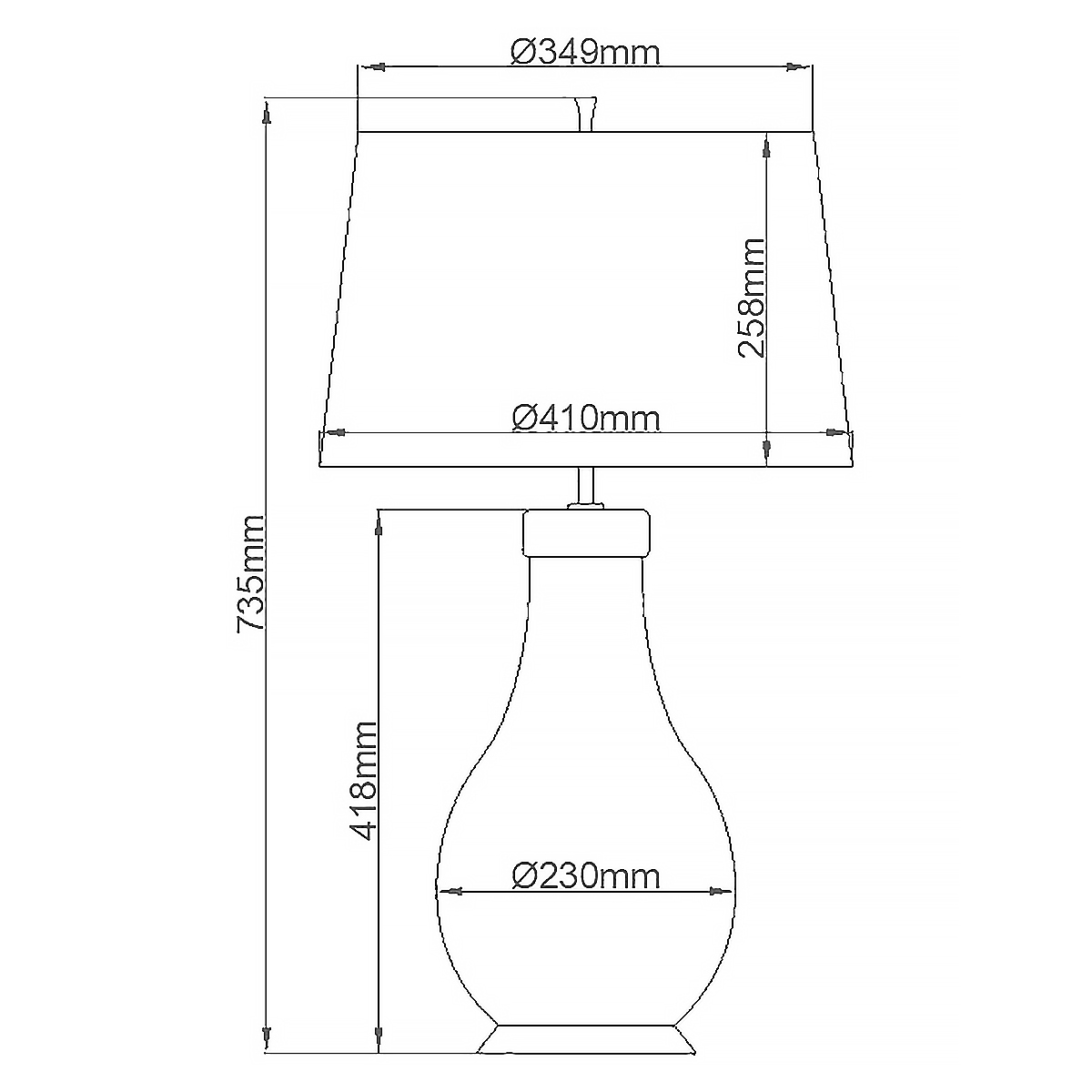 Настольная лампа с коническим дымчато-зелёным абажуром из искусственного шёлка Quintiesse во Владивостоке