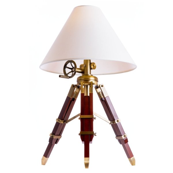 Настольная лампа Telescopo Table Lamp Латунь Белый Настольная лампа Telescopo Table Lamp Латунь Белый во Владивостоке | Loft Concept