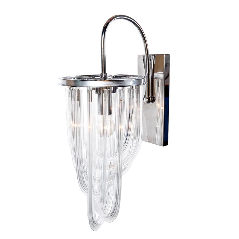 Бра Retro FROZEN GLASS Wall Lamp Chrome Хром Бра Retro FROZEN GLASS Wall Lamp Chrome Хром во Владивостоке | Loft Concept