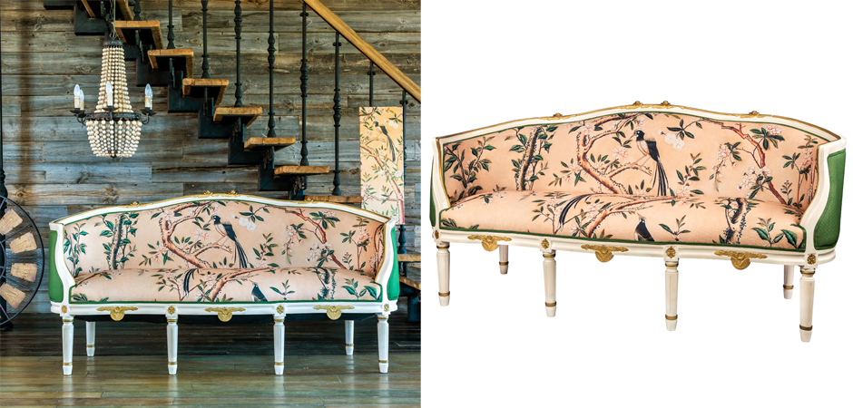 Диван Beige and Green Chinoiserie Sofa - Loft-Concept во Владивостоке