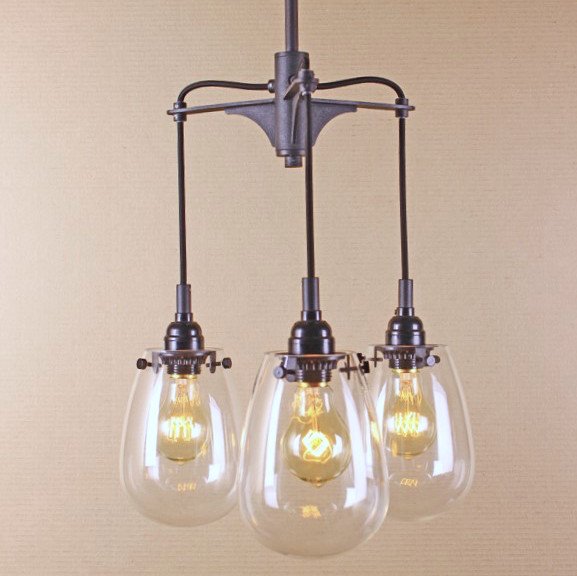 Люстра Railway Trio Pendant Черный Люстра Railway Trio Pendant Черный во Владивостоке | Loft Concept
