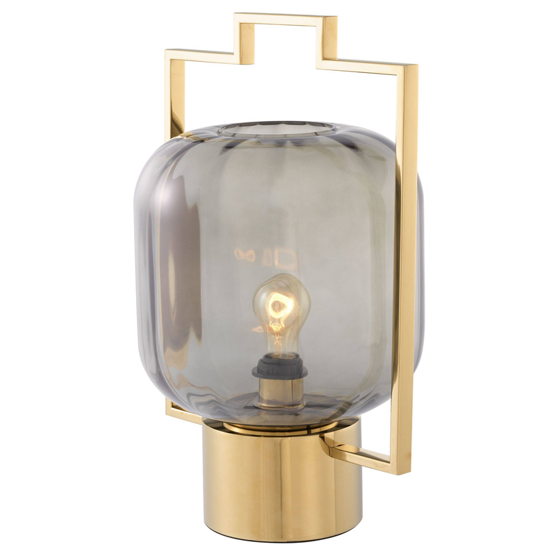 Настольная лампа Eichholtz Table Lamp Wang Золотой Стекло Смок Настольная лампа Eichholtz Table Lamp Wang Золотой Стекло Смок во Владивостоке | Loft Concept