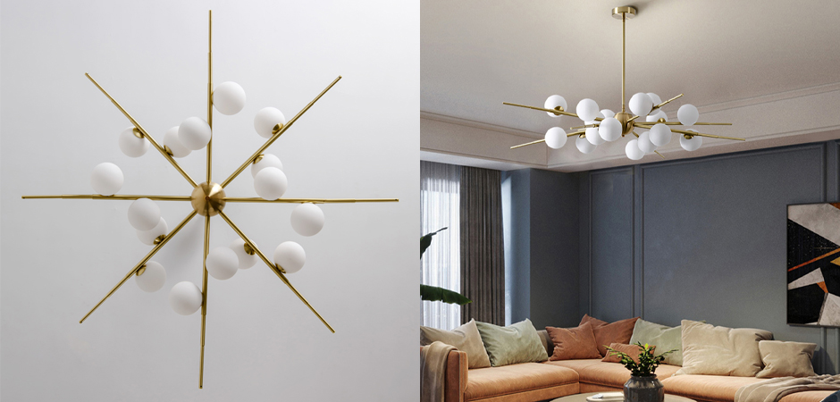 Люстра Cherry Bomb 16 balls Gold Люстра Cherry Bomb 16 balls Gold - Loft-Concept во Владивостоке