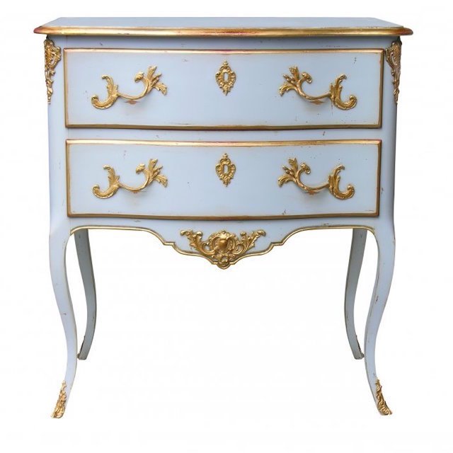 Комод L.XV CHEST OF DRAWERS Bleu nordic Бронза Голубой пастельный Комод L.XV CHEST OF DRAWERS Bleu nordic Бронза Голубой пастельный во Владивостоке | Loft Concept