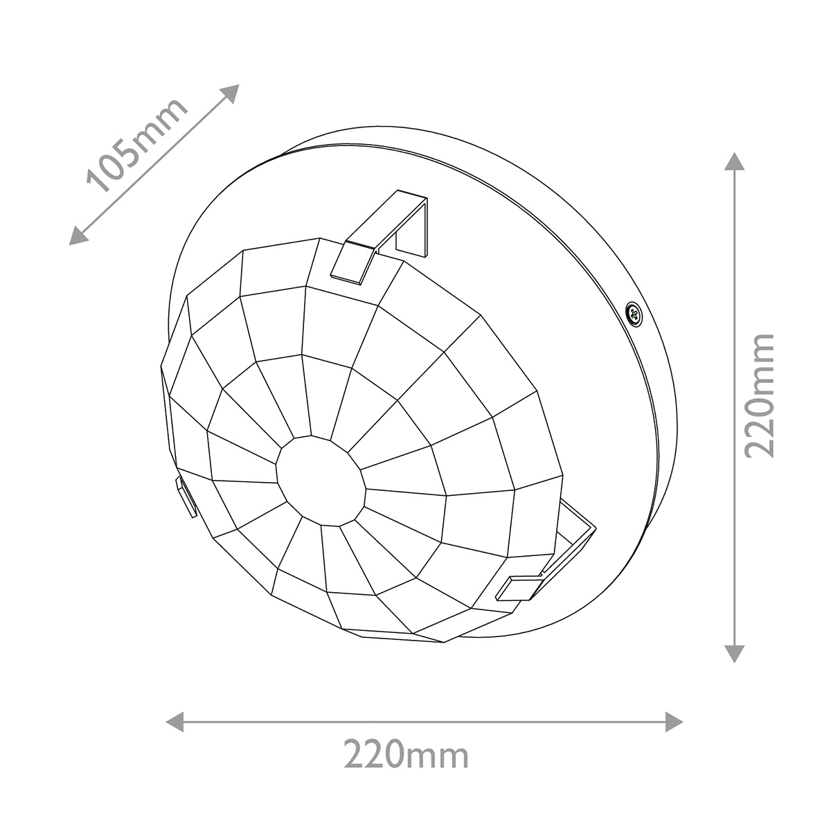 Бра округлой формы с многогранным стеклянным плафоном Hinkley во Владивостоке