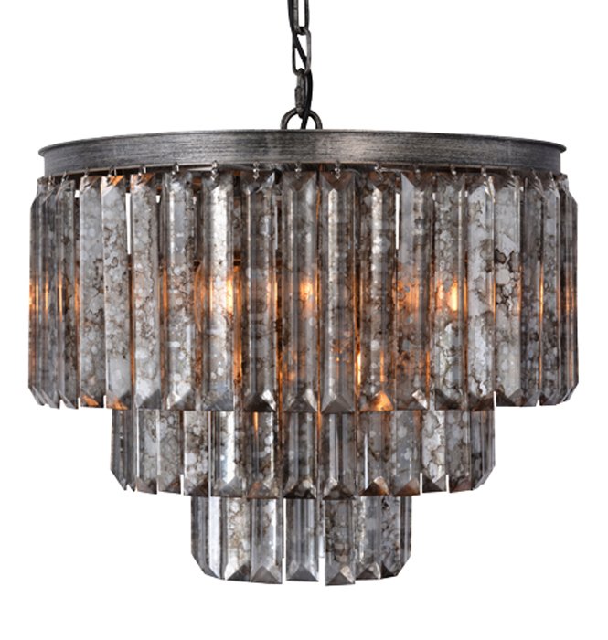 Подвесной светильник ODEON Aged Glass Chandelier Серебряный Подвесной светильник ODEON Aged Glass Chandelier Серебряный во Владивостоке | Loft Concept