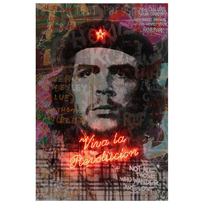 Постер с Неоновым Светящимся Текстом Че Гевара Ches Revolution Мульти Постер с Неоновым Светящимся Текстом Че Гевара Ches Revolution Мульти во Владивостоке | Loft Concept