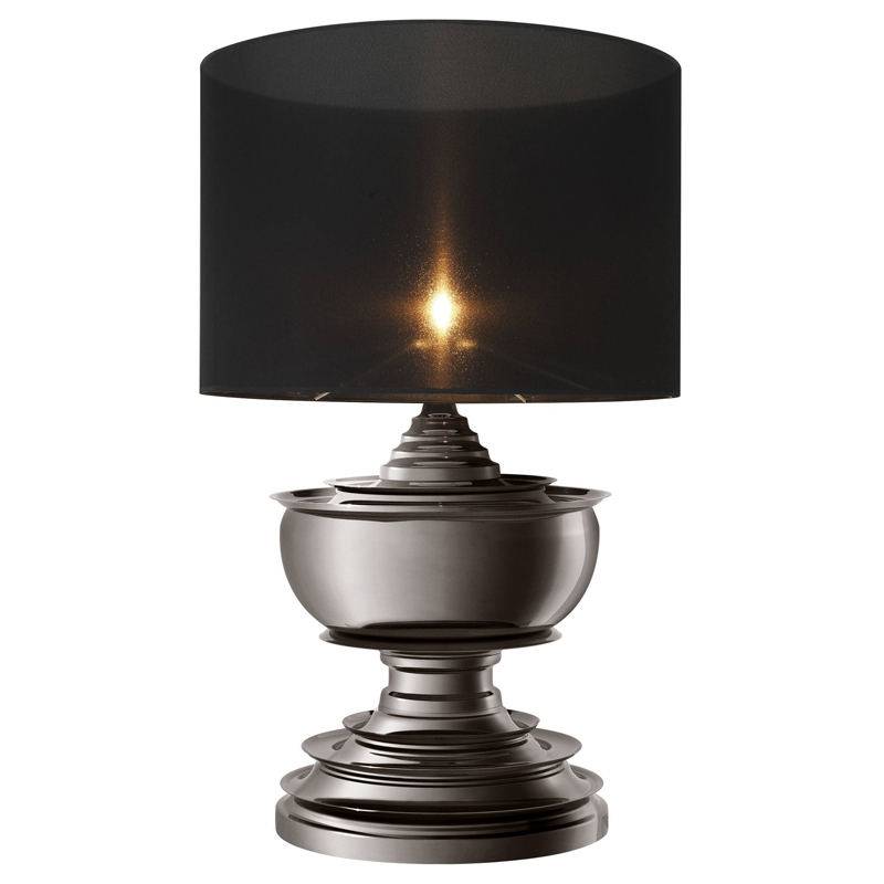 Настольная лампа Eichholtz Table Lamp Pagoda Black nickel Темный никель Черный во Владивостоке | Loft Concept 