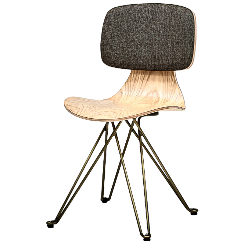 Стул Adela Loft Stool Древесина Бронза Серый Стул Adela Loft Stool Древесина Бронза Серый во Владивостоке | Loft Concept