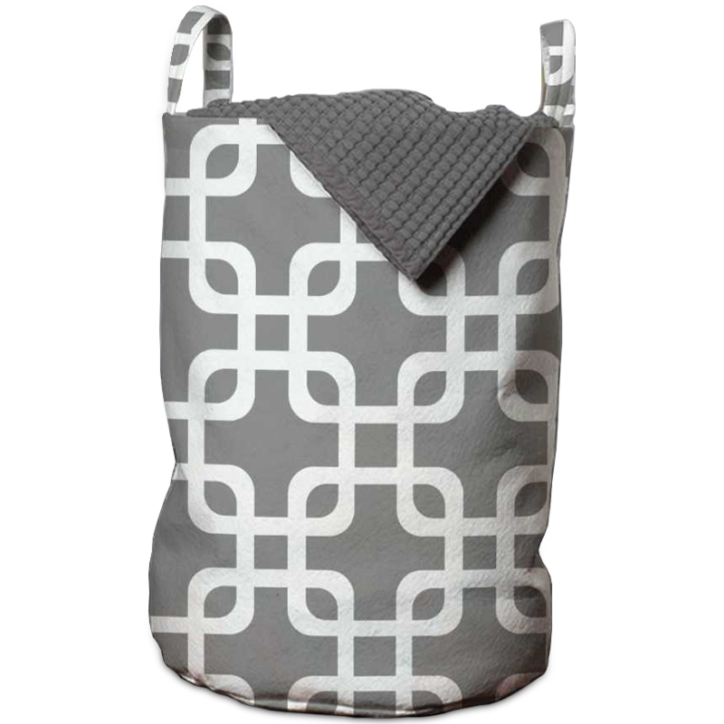 Корзина Squares on Gray Basket Серый Белый Корзина Squares on Gray Basket Серый Белый во Владивостоке | Loft Concept