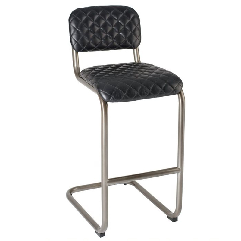 Барный стул Lavor Bar stool leather Черный Барный стул Lavor Bar stool leather Черный во Владивостоке | Loft Concept