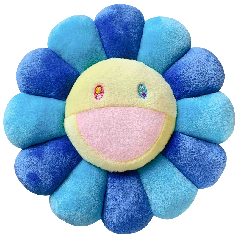 Подушка Takashi Murakami Blue Голубой Синий Подушка Takashi Murakami Blue Голубой Синий во Владивостоке | Loft Concept