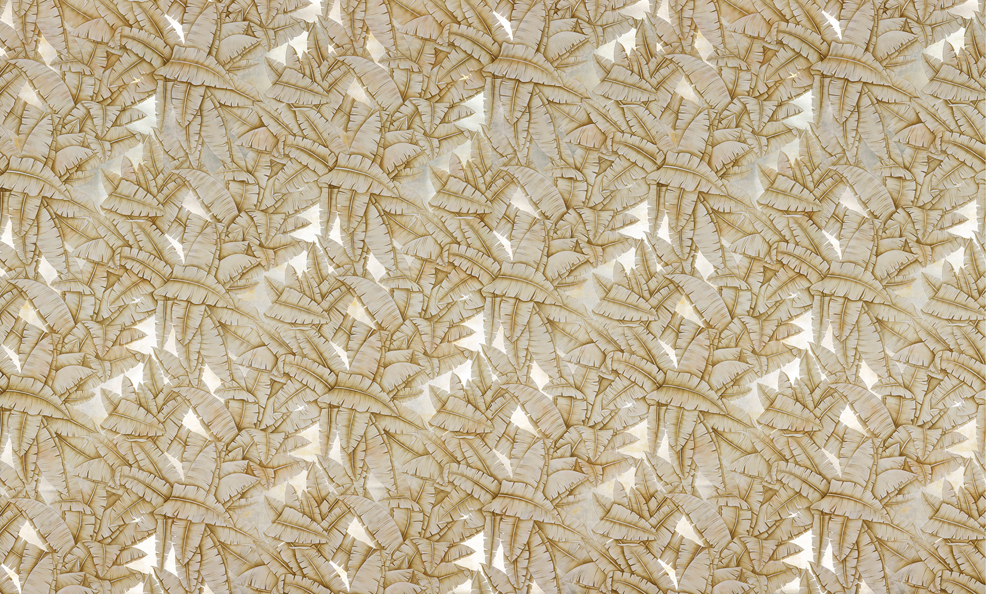 Обои ручная роспись Palms Sand on Tarnished Silver gilded paper with nickel pearlescent antiquing Обои ручная роспись Palms Sand on Tarnished Silver gilded paper with nickel pearlescent antiquing - постер Loft-Concept во Владивостоке