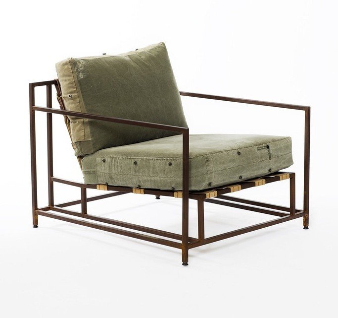 Кресло Inheritance Armchair Olive Military Fabric Оливковый Кресло Inheritance Armchair Olive Military Fabric Оливковый во Владивостоке | Loft Concept