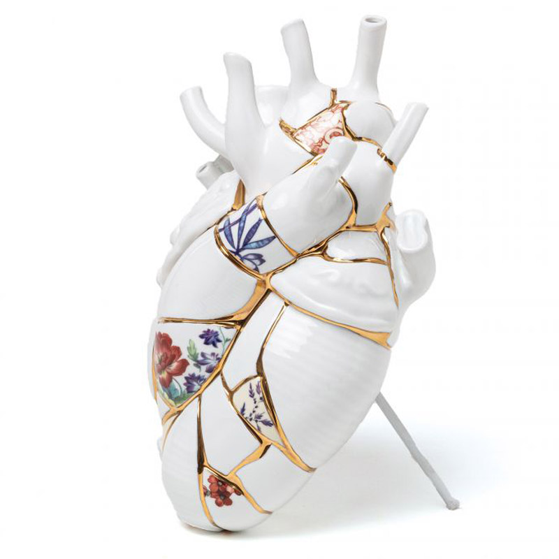 Ваза Seletti Love in Bloom Kintsugi Белый Золотой Мульти Ваза Seletti Love in Bloom Kintsugi Белый Золотой Мульти во Владивостоке | Loft Concept