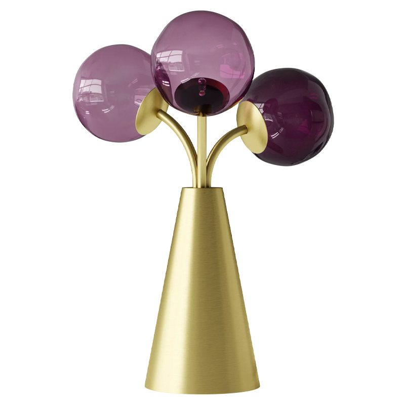 Настольная лампа Wild Grape brass Латунь Пурпурно-фиолетовый Настольная лампа Wild Grape brass Латунь Пурпурно-фиолетовый во Владивостоке | Loft Concept