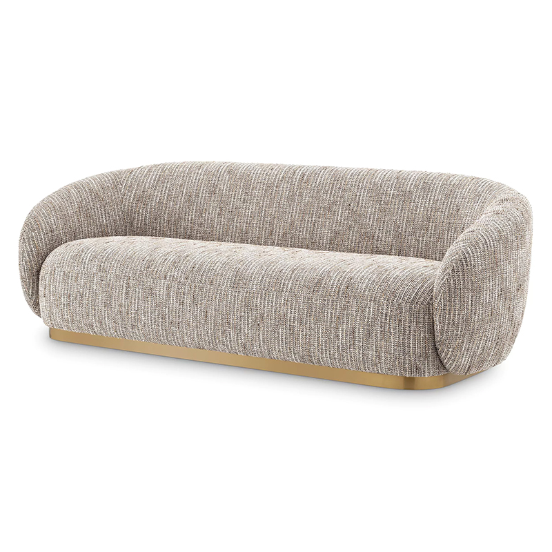 Диван Eichholtz Sofa Brice Mademoiselle Beige Бежево-серый Латунь Диван Eichholtz Sofa Brice Mademoiselle Beige Бежево-серый Латунь во Владивостоке | Loft Concept