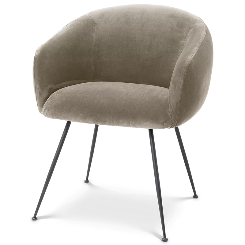 Стул Eichholtz Dining Chair Elbury Beige Бежевый Черный Стул Eichholtz Dining Chair Elbury Beige Бежевый Черный во Владивостоке | Loft Concept
