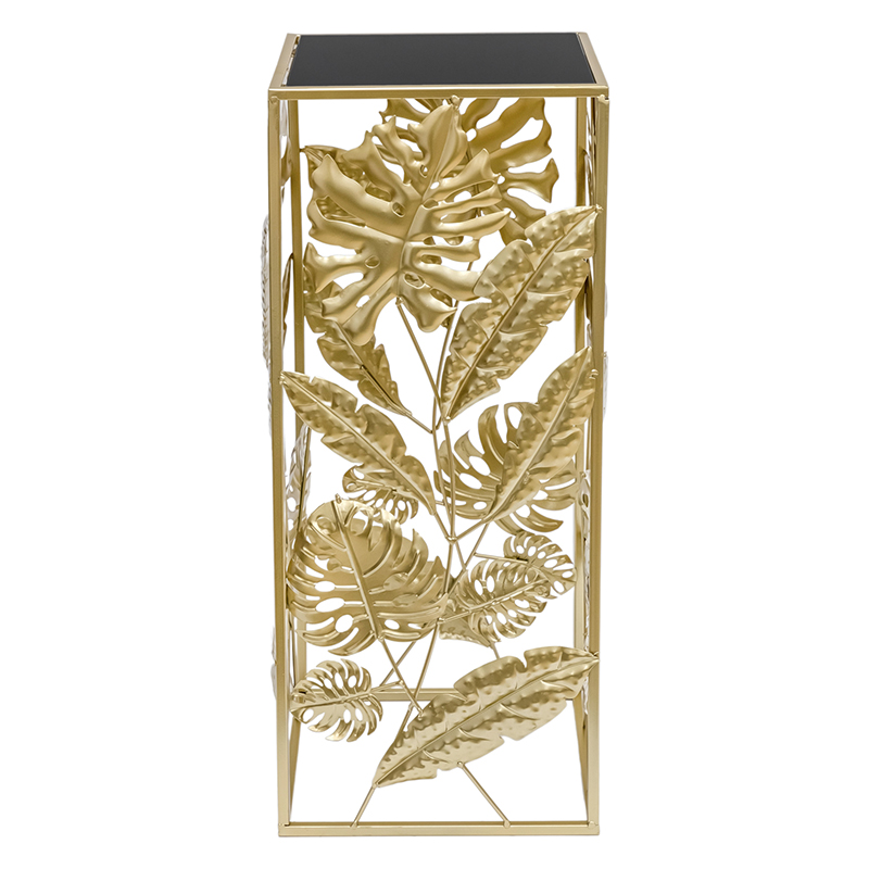 Подставка Tropical Gold Leaves Stand S Золотой Черный Подставка Tropical Gold Leaves Stand S Золотой Черный во Владивостоке | Loft Concept