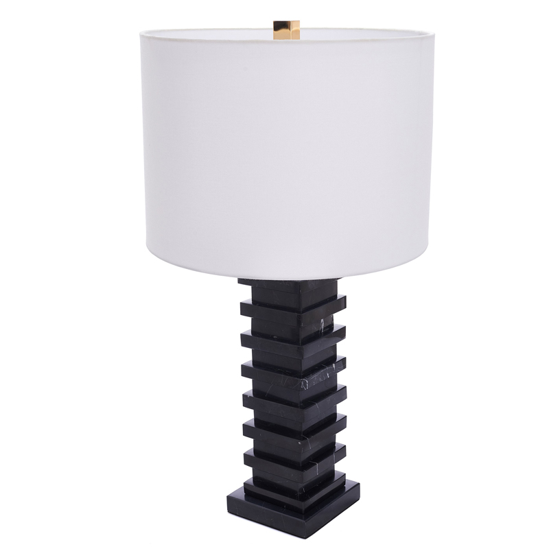 Настольная лампа Iobhar Marble Table lamp Черный Белый Настольная лампа Iobhar Marble Table lamp Черный Белый во Владивостоке | Loft Concept