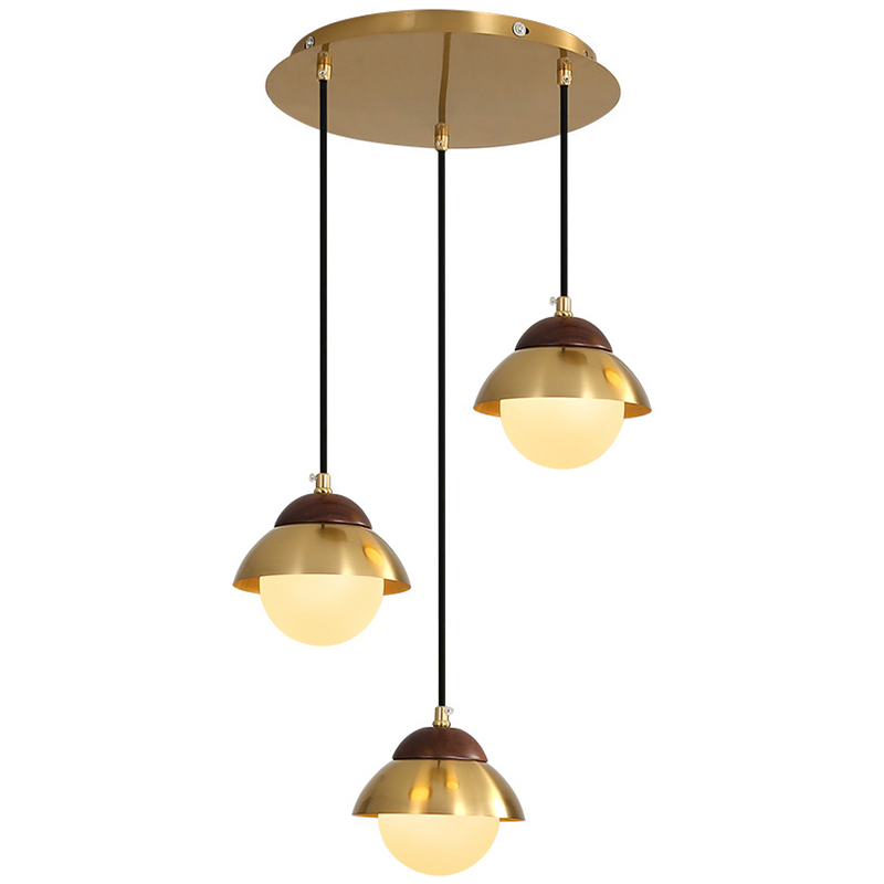Люстра Roch Wooden Eco Light Chandelier Латунь Коричневый Белый Люстра Roch Wooden Eco Light Chandelier Латунь Коричневый Белый во Владивостоке | Loft Concept
