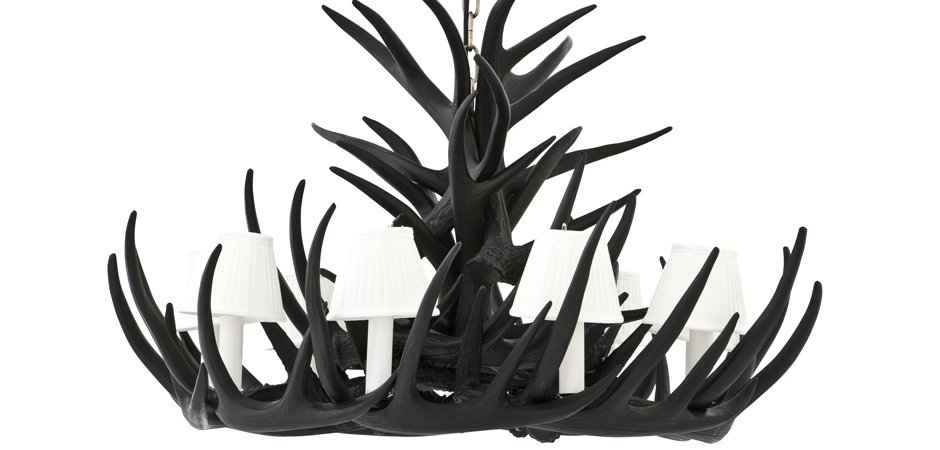 Люстра Eichholtz Chandelier Horn Highlands Black - Loft-Concept во Владивостоке