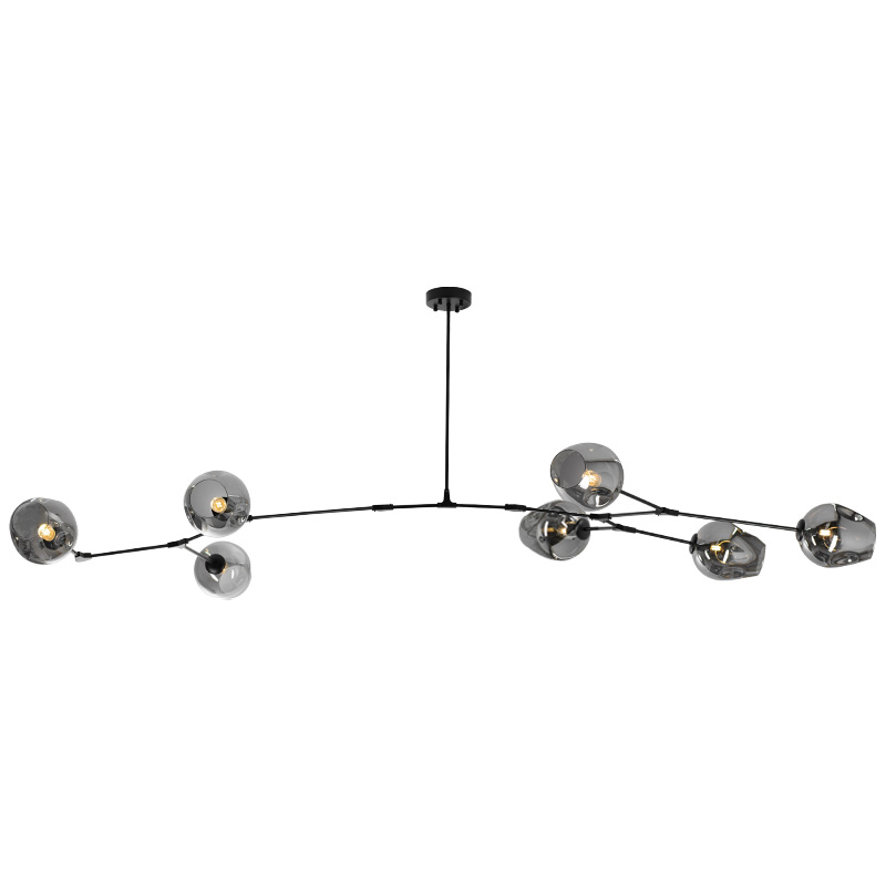 Люстра Branching Bubble Chandelier 7 Black Черный Серый во Владивостоке | Loft Concept 