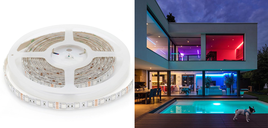 Светодиодная влагозащищенная лента 14,4W/m 60LED/m 5050SMD разноцветная 5M Светодиодная влагозащищенная лента 14,4W/m 60LED/m 5050SMD разноцветная 5M - Loft-Concept во Владивостоке