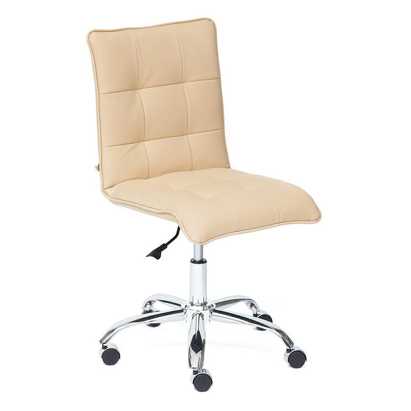 Кресло Deborah eco-leather beige Бежевый Хром Кресло Deborah eco-leather beige Бежевый Хром во Владивостоке | Loft Concept
