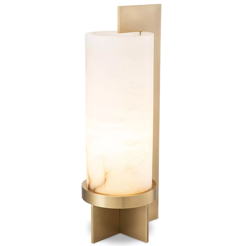 Настольная лампа Eichholtz Table Lamp Atilla Латунь Белый Настольная лампа Eichholtz Table Lamp Atilla Латунь Белый во Владивостоке | Loft Concept
