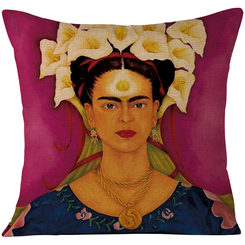 Декоративная подушка Frida Kahlo 11 Пурпурный Мульти Декоративная подушка Frida Kahlo 11 Пурпурный Мульти во Владивостоке | Loft Concept