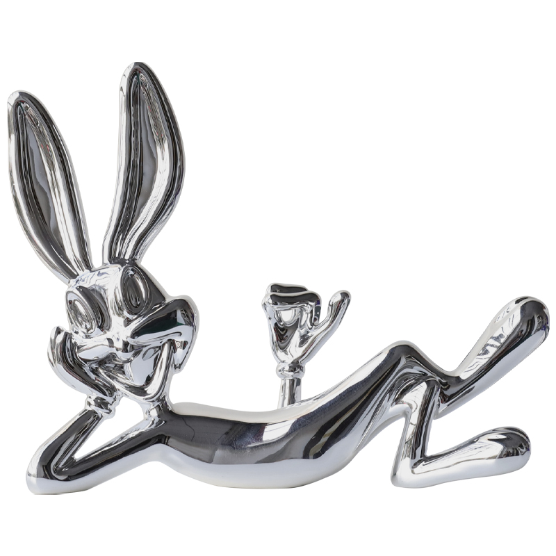 Декоративная статуэтка Bugs Bunny Silver Серебряный Декоративная статуэтка Bugs Bunny Silver Серебряный во Владивостоке | Loft Concept