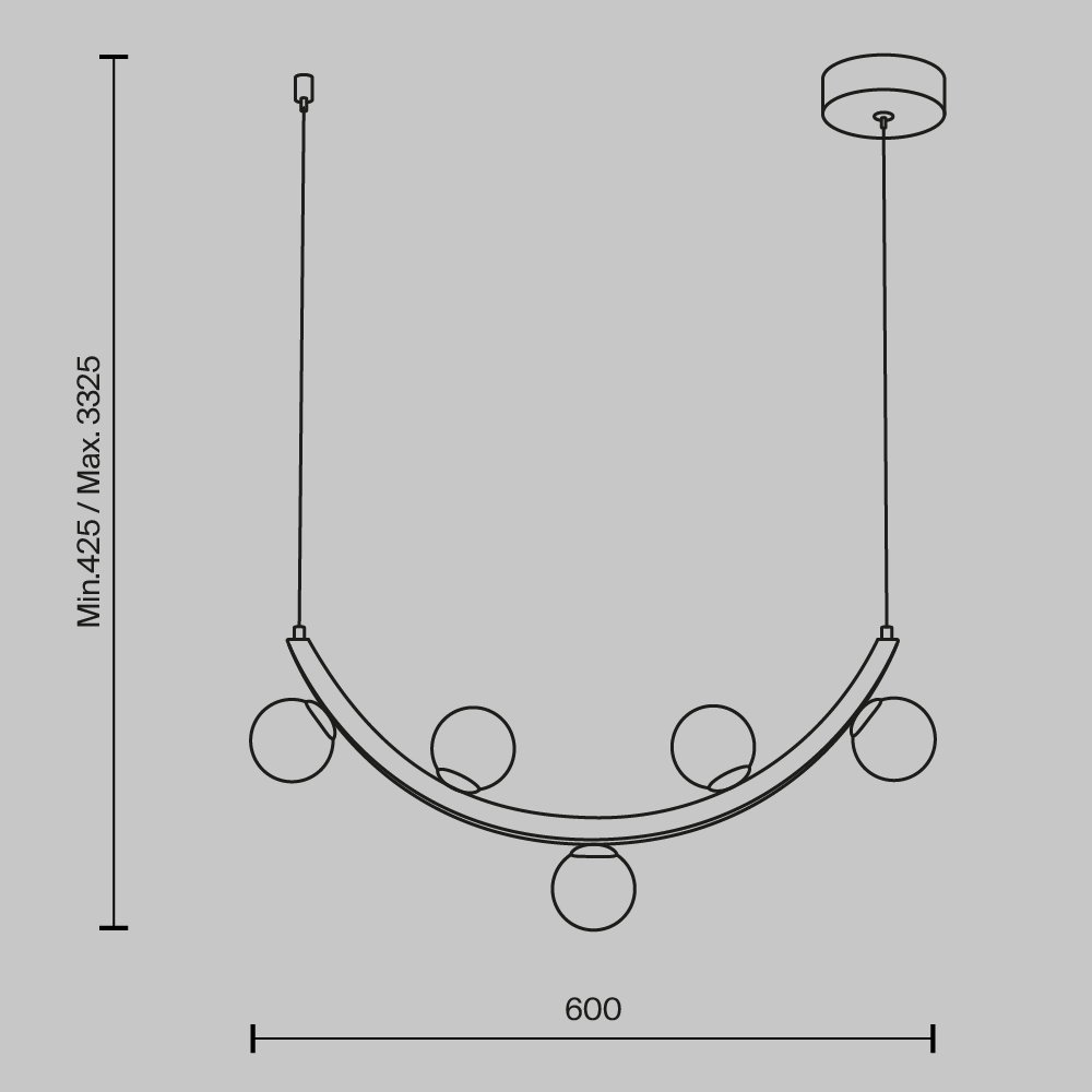 Люстра подвесная Ambre 3000К 12Вт во Владивостоке