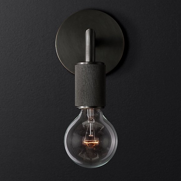 Бра RH Utilitaire Single Sconce Black Темная бронза Бра RH Utilitaire Single Sconce Black Темная бронза во Владивостоке | Loft Concept