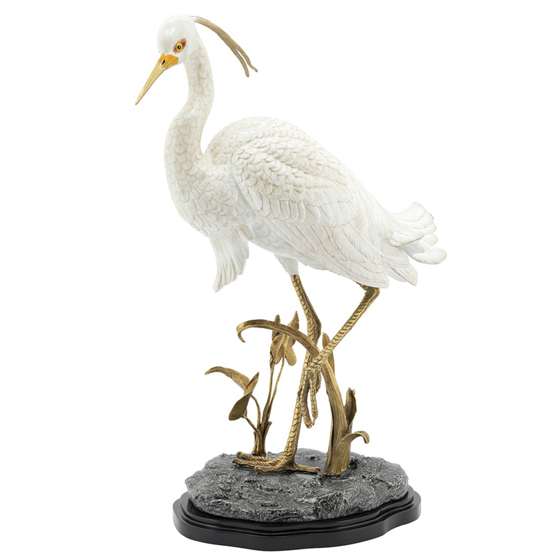 Статуэтка HERON ATLANTA Белый Черный Бронза Статуэтка HERON ATLANTA Белый Черный Бронза во Владивостоке | Loft Concept