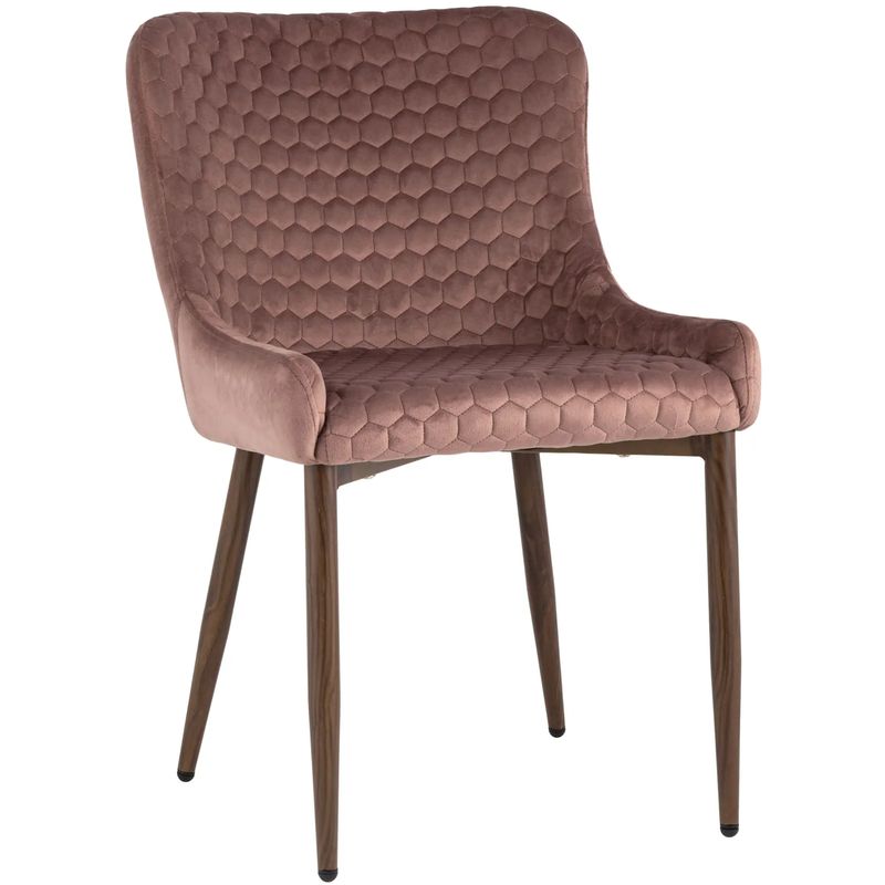 Стул Stitch Honey Chair Пыльно-Розовый Велюр Розовый пастельный Коричневый Стул Stitch Honey Chair Пыльно-Розовый Велюр Розовый пастельный Коричневый во Владивостоке | Loft Concept