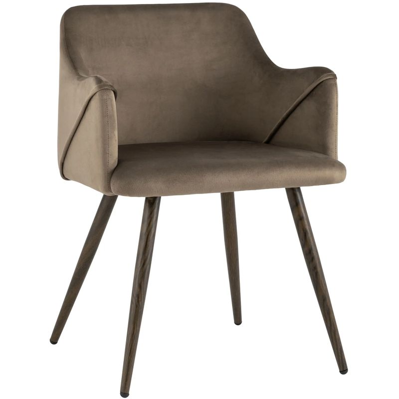 Стул Monarch Chair Коричневый Велюр Коричневый Стул Monarch Chair Коричневый Велюр Коричневый во Владивостоке | Loft Concept