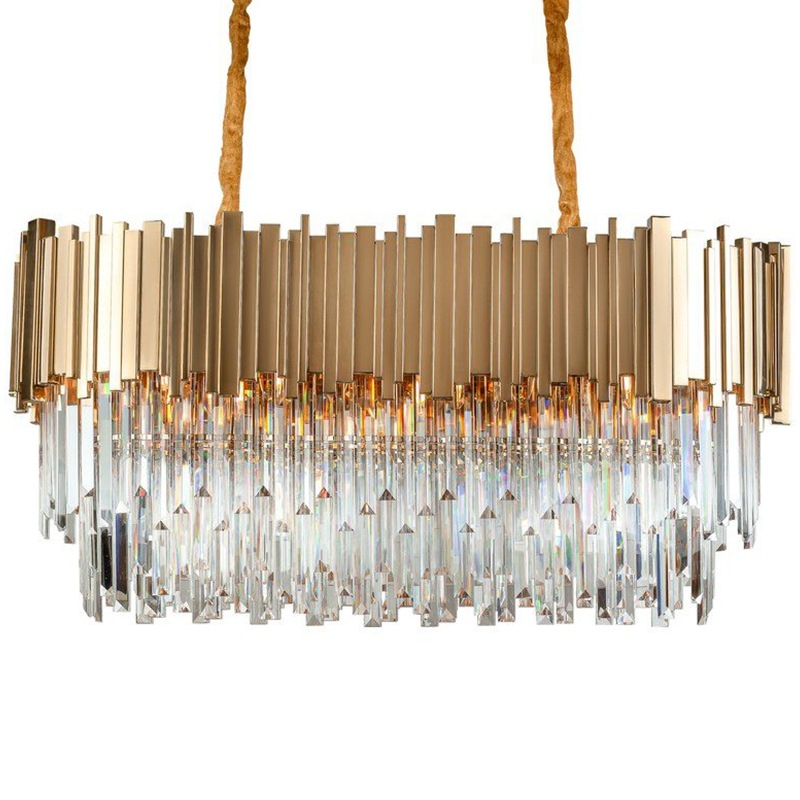 Большая многоярусная люстра Cascade Glass Metal Luxxu Chandelier 100 Прозрачное Стекло Золотой Большая многоярусная люстра Cascade Glass Metal Luxxu Chandelier 100 Прозрачное Стекло Золотой во Владивостоке | Loft Concept