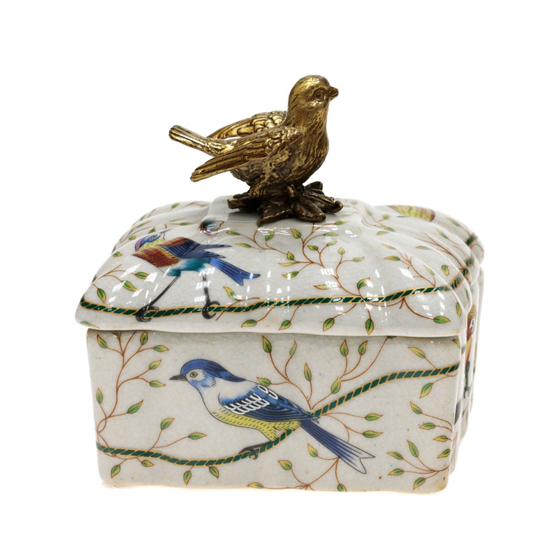 Шкатулка Bronze and Color Birds Box Square Мульти Бронза Шкатулка Bronze and Color Birds Box Square Мульти Бронза во Владивостоке | Loft Concept