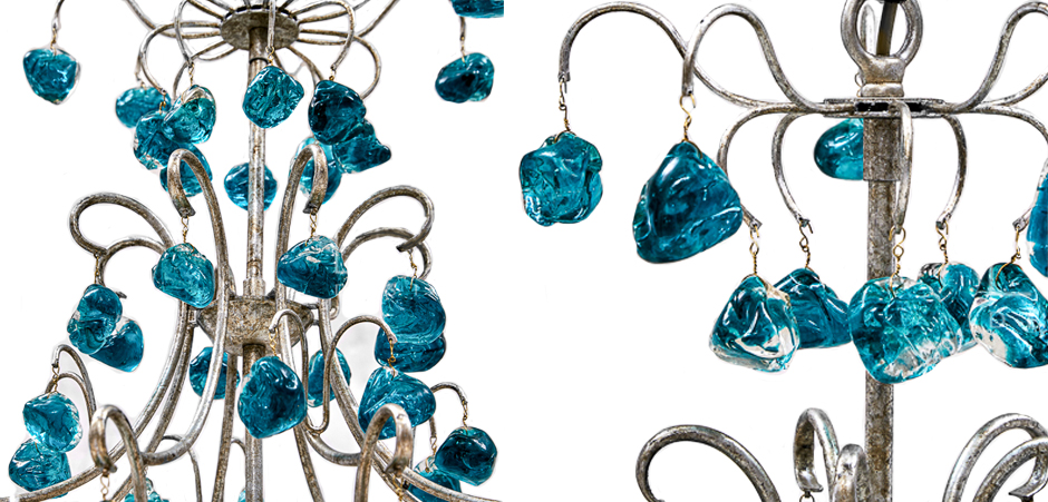 Люстра Crystal Blue Cupertino Chandelier Люстра Crystal Blue Cupertino Chandelier - Loft-Concept во Владивостоке
